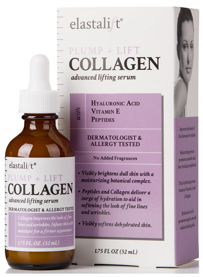 Elastalift Collagen Facial Serum Lifting, Plumping, & Firming Collagen Serum For Face Improves Elasticity, Evens Skin Tone, Plumps, & Lifts Sagging Skin, Non-Greasy Wrinkle Serum (1.75 Fl Oz)