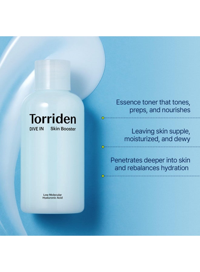 Torriden DIVE-in Hyaluronic Acid Skin Hydrating Booster 6.76 fl oz | Deep Nourishing Facial Moisturizing Toner for Dry, Sensitive Skin | Hyaluronic Acid, Panthenol, Ceramide