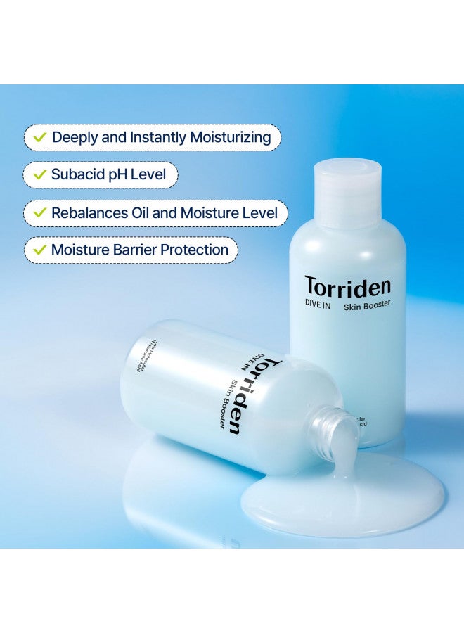 Torriden DIVE-in Hyaluronic Acid Skin Hydrating Booster 6.76 fl oz | Deep Nourishing Facial Moisturizing Toner for Dry, Sensitive Skin | Hyaluronic Acid, Panthenol, Ceramide