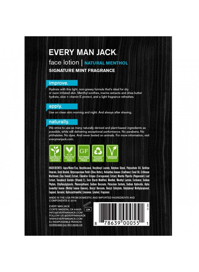 Every Man Jack Post Shave Face Lotion, Signature Mint, 4.2 oz