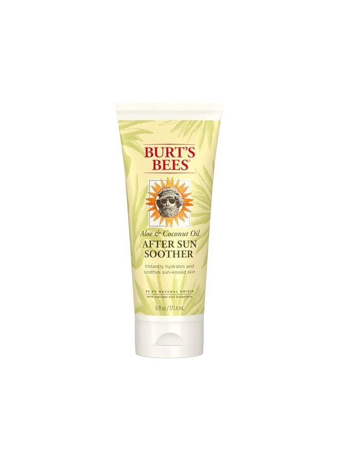 Burt's Bees After Sun Lotion with Hydrating Aloe Vera & Coconut Oil - Summer Essentials, Sunburn Relief, Natural After Sun Soother, 6 oz