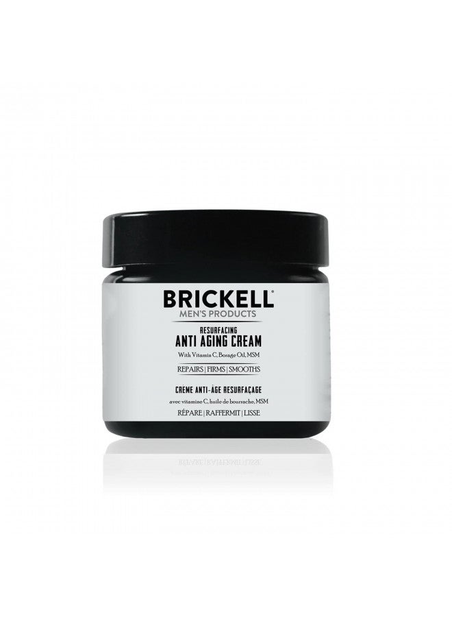 Brickell Men's Products Resurfacing Anti-Aging Face Cream For Men, Natural and Organic Face Moisturizer, Vitamin C Cream For Wrinkles, 2 Ounce, Unscented