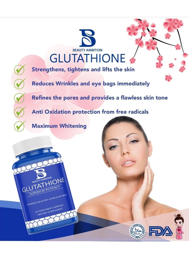 Glutathione Capsules Unveil Radiant Skin 60 Capsules