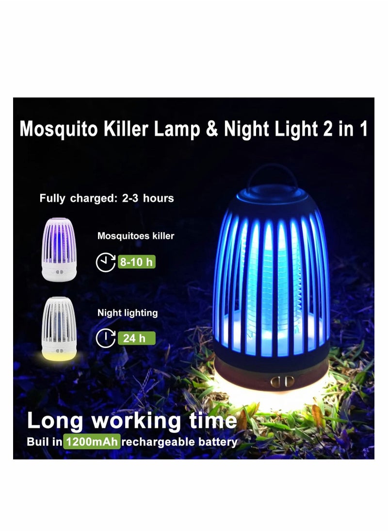Mosquito Killer Lamp, Bug Zapper Insect Killer Fly Repellent Electric with Night Light, Powerful Mosquito Repellent Pest Control Traps for Indoor and Outdoor