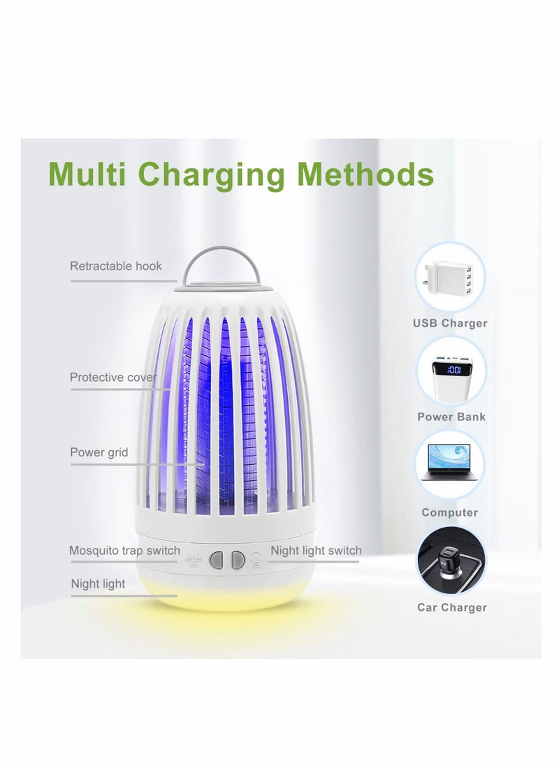 Mosquito Killer Lamp, Bug Zapper Insect Killer Fly Repellent Electric with Night Light, Powerful Mosquito Repellent Pest Control Traps for Indoor and Outdoor