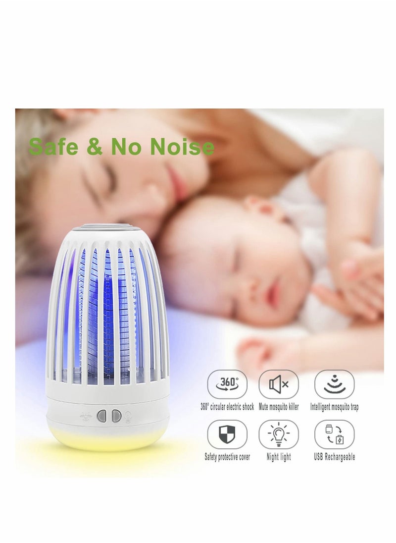 Mosquito Killer Lamp, Bug Zapper Insect Killer Fly Repellent Electric with Night Light, Powerful Mosquito Repellent Pest Control Traps for Indoor and Outdoor