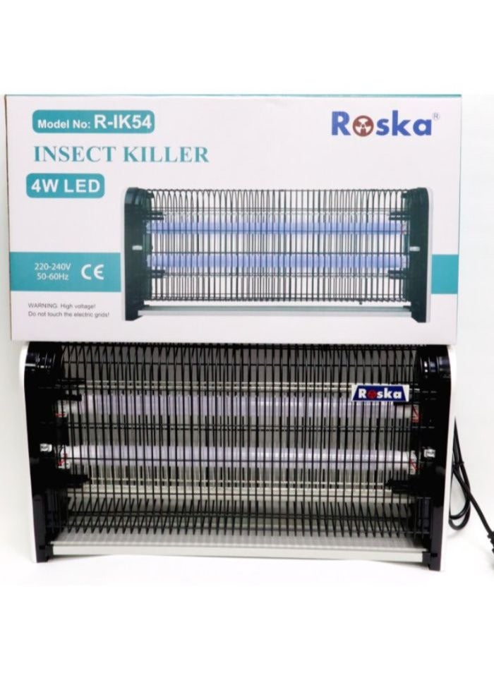 Insect Killer R-IK54 - 4W LED, 220-240V, 50-60Hz, High-Voltage Electric Grid for Indoor Use