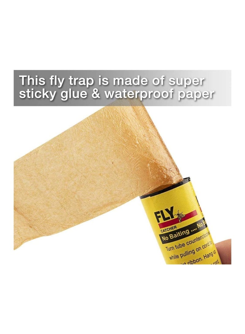 24 Pcs Fly Paper, Pesticide Free Fly Catchers Sticky Fly Strips Insect Flies Trap for Indoor or Outdoor Use