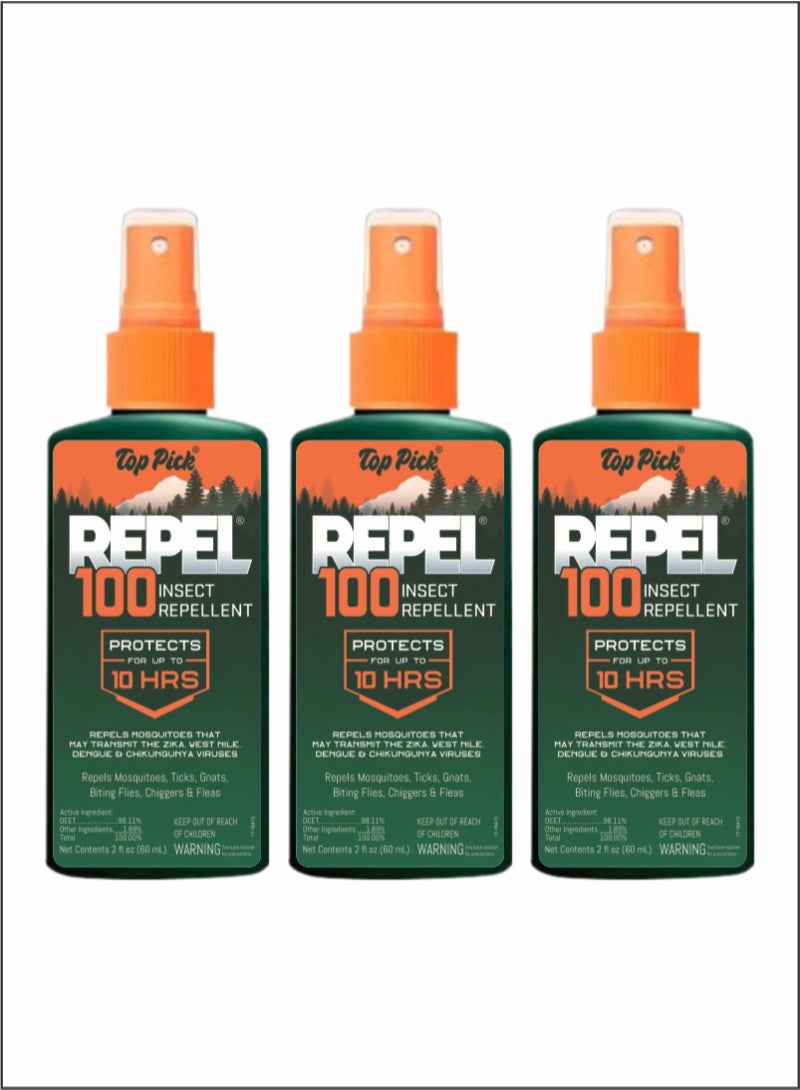 Advanced 10-Hour Insect Repellent - Protection from 100 Types of Insects Pack of 3