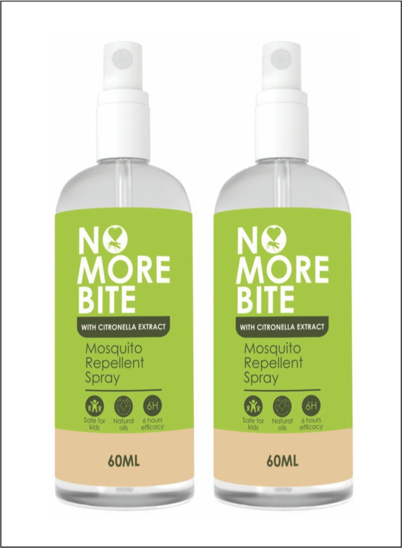 No More Bite - Mosquito Repellent with Citronella Extract Bundle of 2