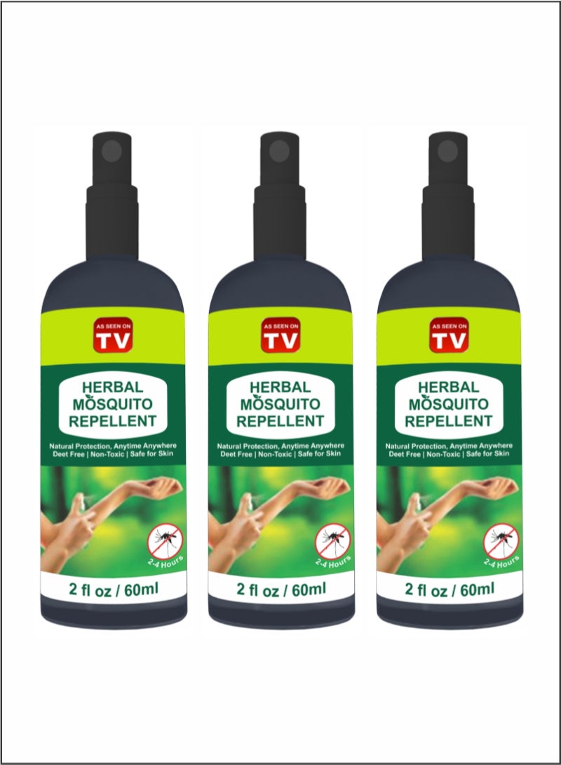 Safe and Effective - Herbal Mosquito Repellents for the Whole Family Pack of 3