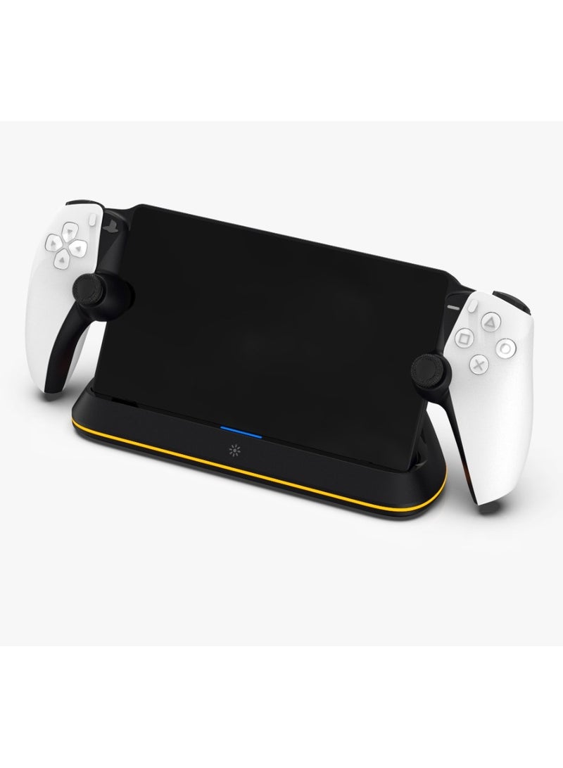 PS Portal Charge & Docking Station with Magnetic Charging and RGB Light / Built-in Safeguard / Anti-Slip Dock Base - Black