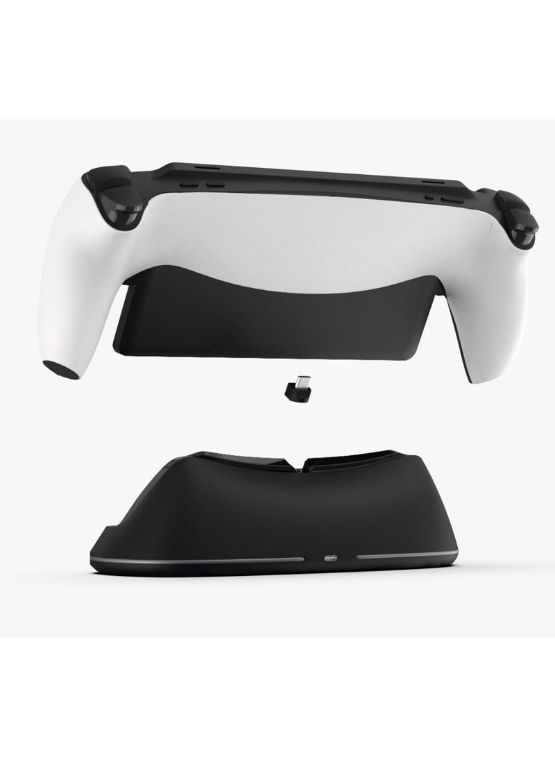 PS Portal Charge & Docking Station with Magnetic Charging and RGB Light / Built-in Safeguard / Anti-Slip Dock Base - Black