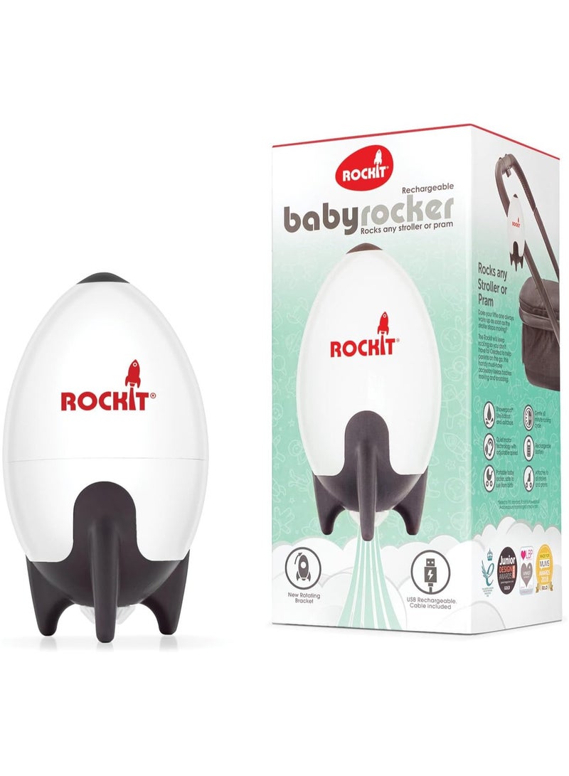 Portable Baby Rocker 2.0 USB Rechargeable, Portable Baby Sleep Aid Gently Rocks Any Stroller or Buggy, Adjustable Speed with 60-Minute Timer,Fits All Pushchairs & Prams to Create a Baby Bouncer