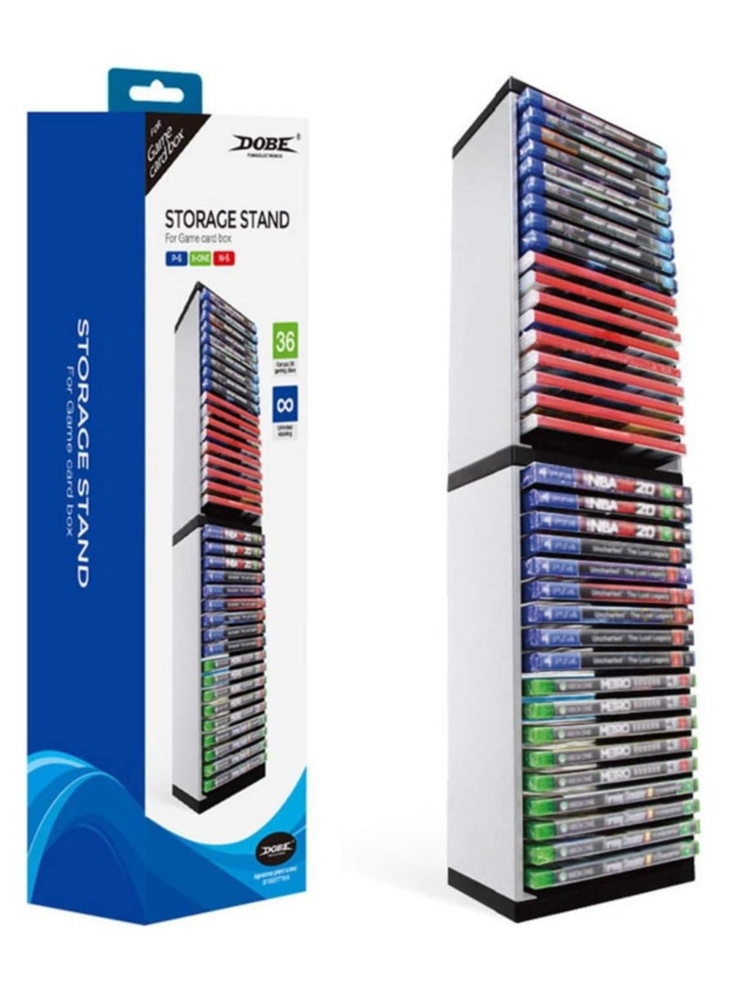 Game Disc Holder, 36 Tier Shelving Games Storage Tower for PS5 Game Disk Rack Game Stand Holder Compatible