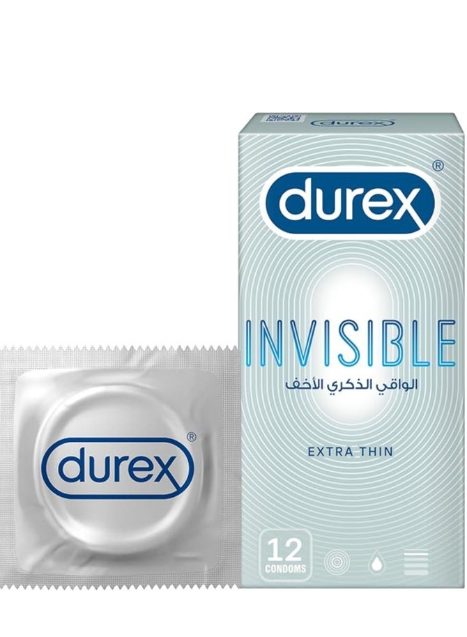 Invisible Extra Thin Condoms Pack Of 12