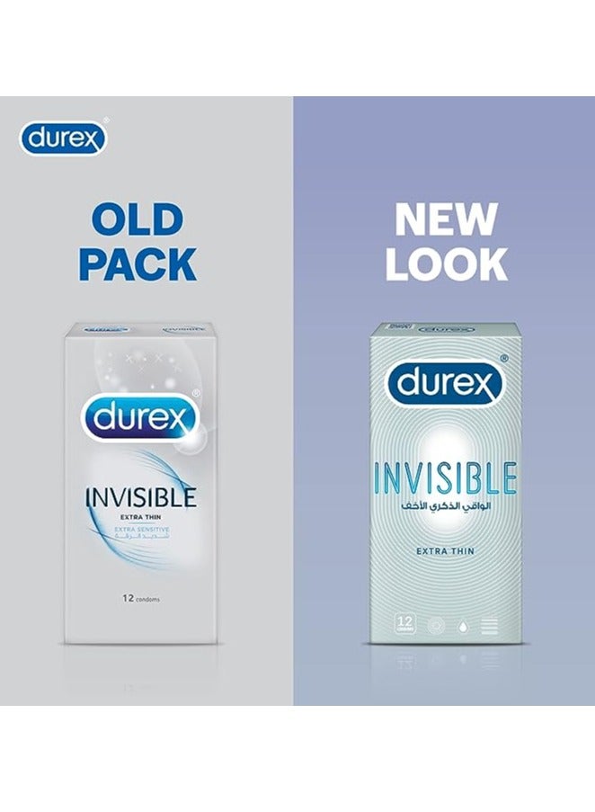 Invisible Extra Thin Condoms Pack Of 12