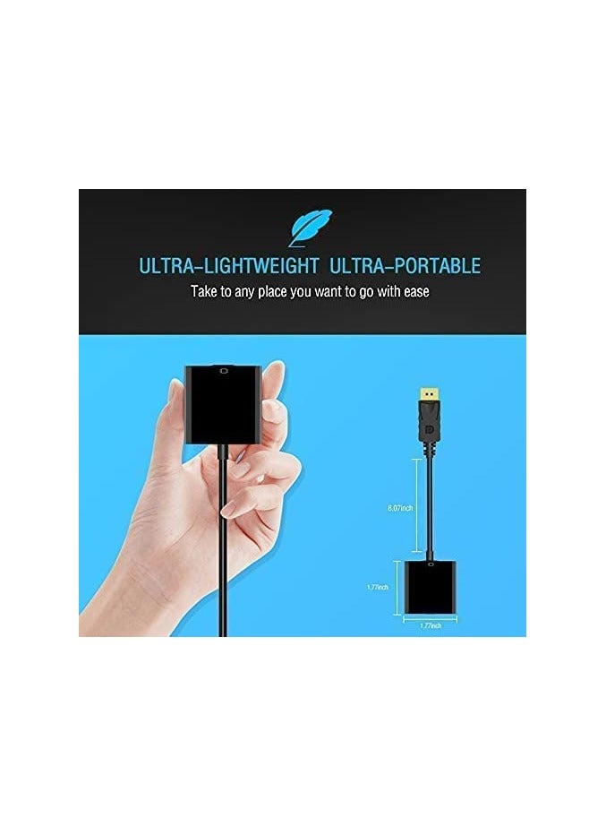 DP to HDMI Adapter with High HD 1080P Maximum Resolution