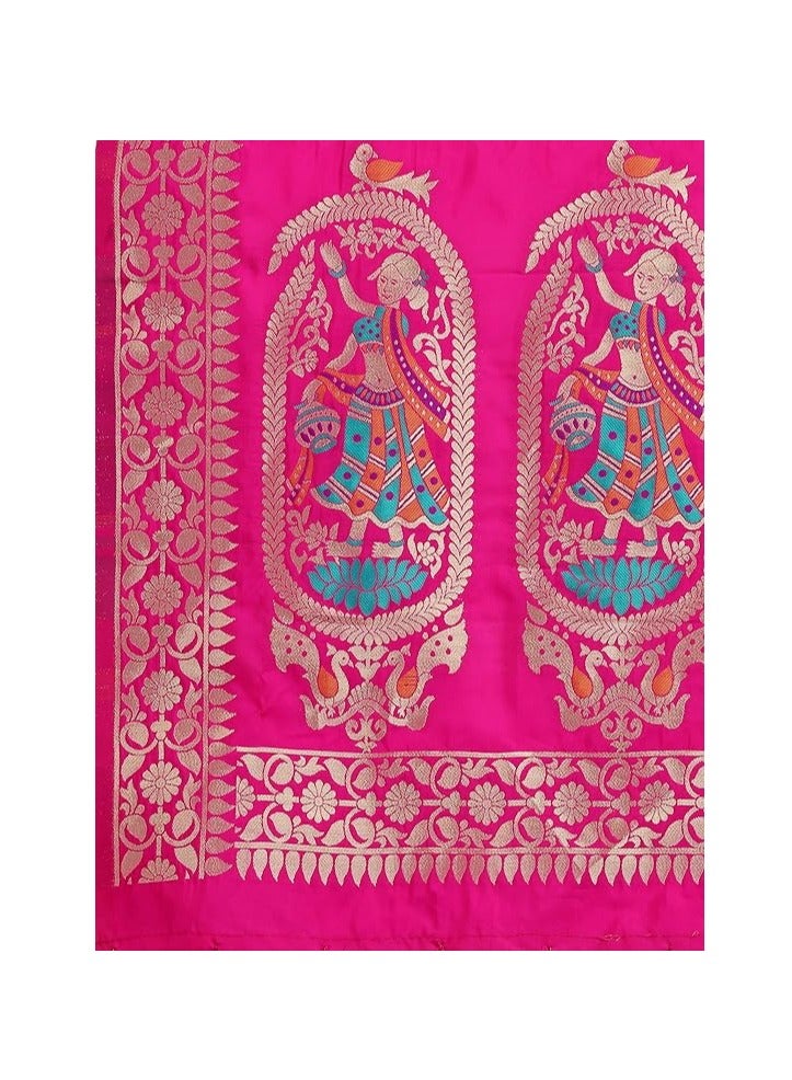 Women's Banarasi Silk Zari Dupatta/Chunni – 1 Meter Width, 2.5 Meter Length