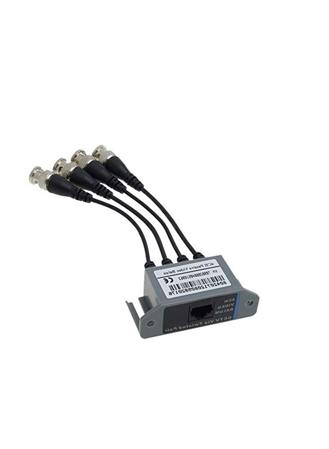 4 Channel Passive UTP Video Balun for CCTV BNC Male to RJ45 CAT5 Connection