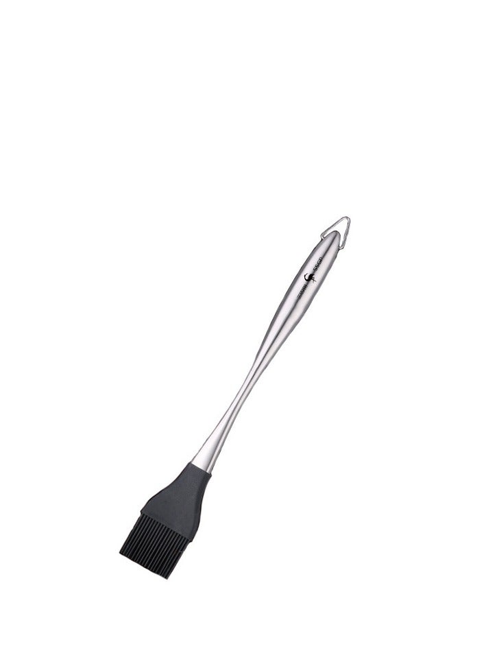 Silicone Brush Heat-resistant Stainless steel bBarbecue Brush Household Baking Silicone Bristle Brush Kitchen Seasoning Oil Brush