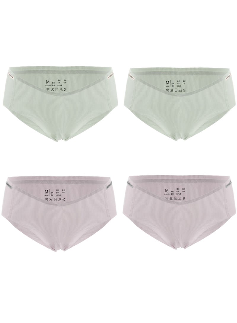 Maternity Underwear Soft and Comfortable Low-Rise Maternity Pants 4-Pack