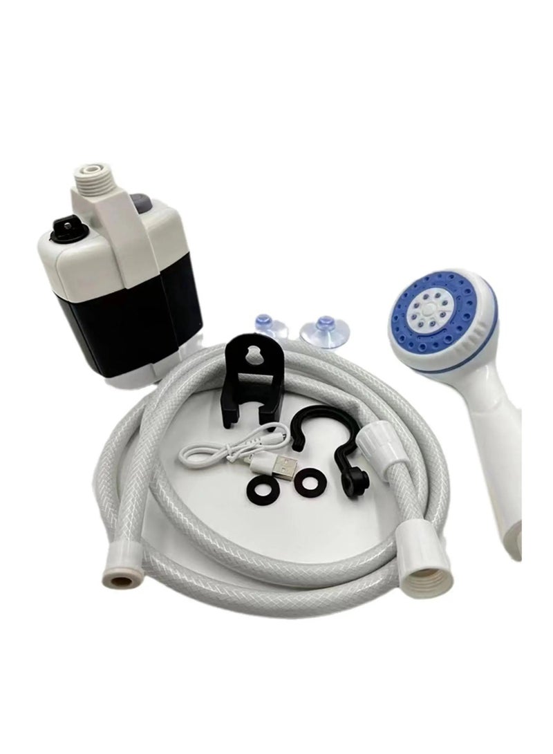 Portable Camping Shower Outdoor USB Rechargeable Electric Shower Pump for Camping Car Washing Gardening Pet Cleaning