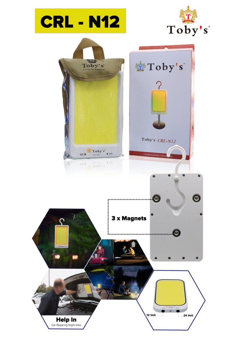 Toby's CRL-N12 with Flexible Road Light Portable Work Light LED Camping Lantern Multicolor with Magnetic Base with power of 40W.