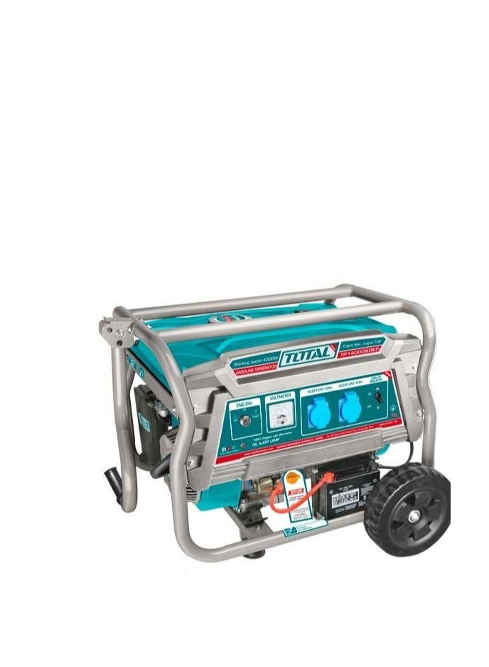 Super Total Portable 4KW Electric Start Gasoline Generator - Single-Phase, Air-Cooled System, Includes Accessories - Perfect for Home, Camping & Job Site Power Needs, Includes Accessories