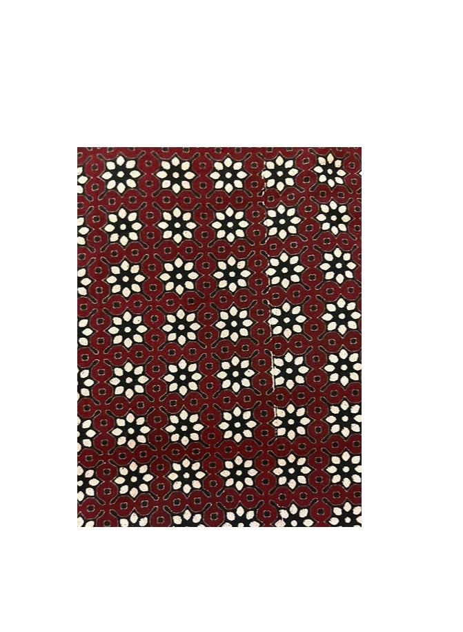 Unstitched Kurti Perfect for Shirt, Blouse Material (2.25 meter, Geometric Red) (Assorted)