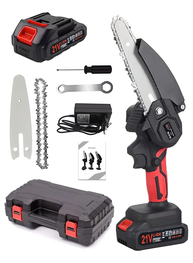 RD 8002 Portable 6 Inch Chain Saw With Rechargeable Battery