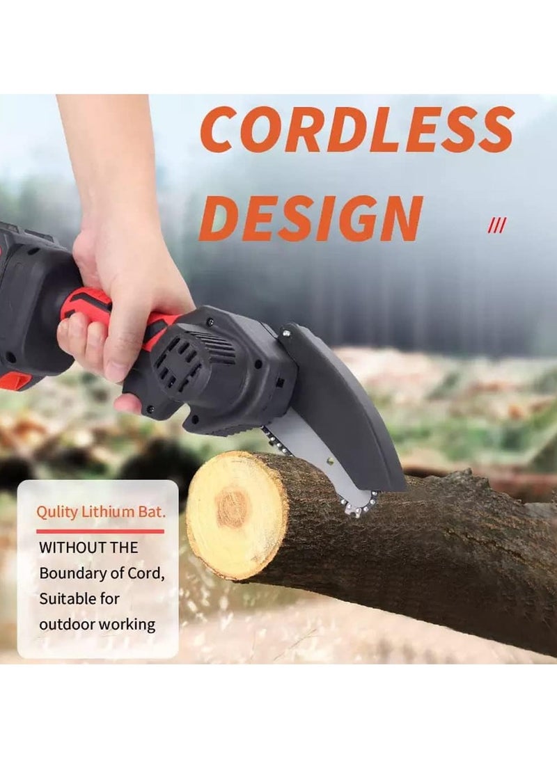 RD 8002 Portable 6 Inch Chain Saw With Rechargeable Battery