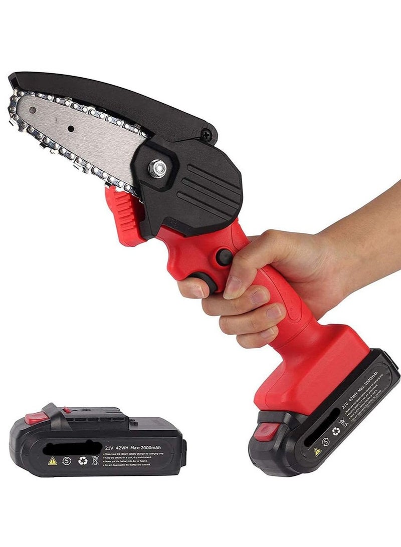 RD 8002 Portable 6 Inch Chain Saw With Rechargeable Battery