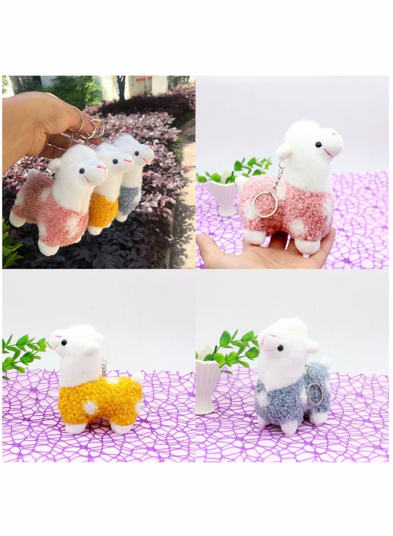 Mini Plush Toys 6 Pcs 5 In Llama Stuffed Animal Toys Alpaca Animal Stuffed Toys Plush Dolls Cute Llama Keychain for Decoration Bag Fillers Birthday Wedding Baby Shower Party Favors (Classic Style)