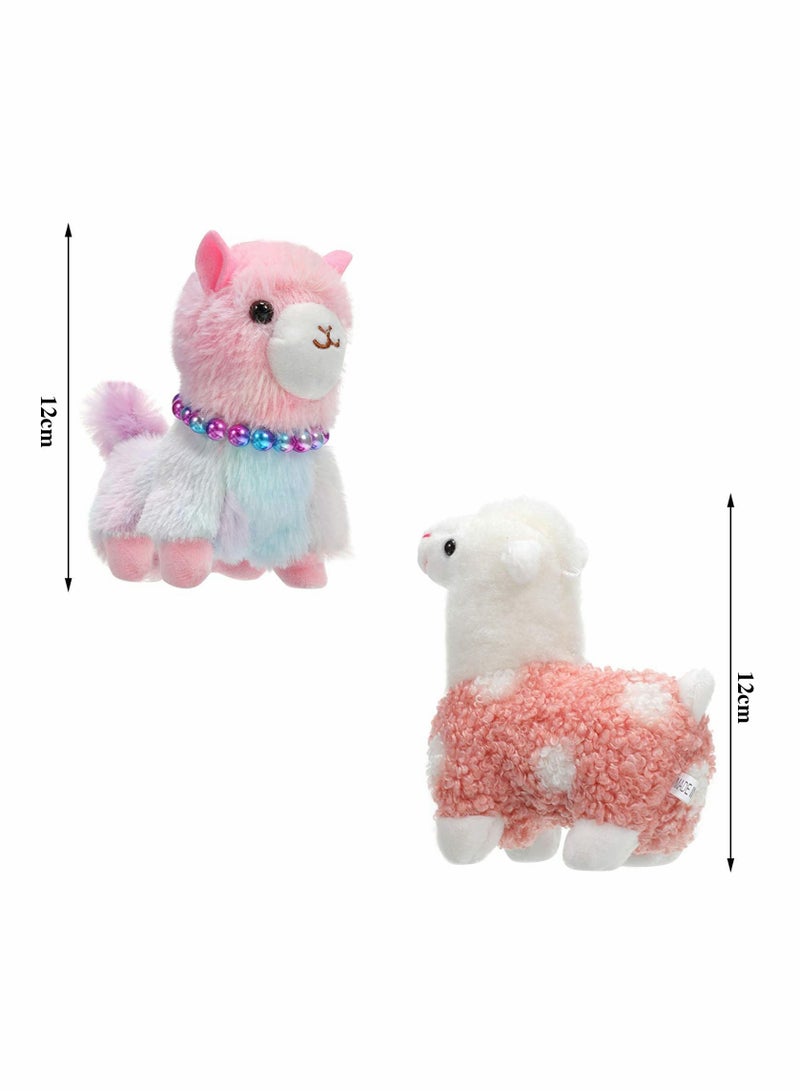 Mini Plush Toys 6 Pcs 5 In Llama Stuffed Animal Toys Alpaca Animal Stuffed Toys Plush Dolls Cute Llama Keychain for Decoration Bag Fillers Birthday Wedding Baby Shower Party Favors (Classic Style)