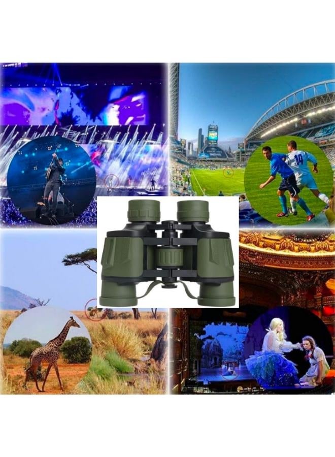 8x40 Powerful Wide Angle Binoculars Telescope BAK4 Prism FMC Waterproof Low Light Night Vision Binoculars for Outdoor Activities