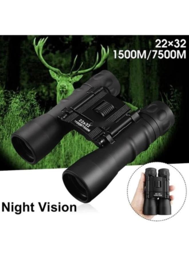 High Quality 22x32 Zoom Travel Outdoor Folding Binoculars Telescope Sight Range 1500 m / 7500 m