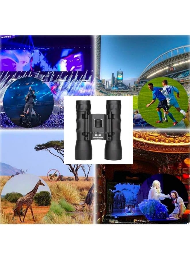 High Quality 22x32 Zoom Travel Outdoor Folding Binoculars Telescope Sight Range 1500 m / 7500 m