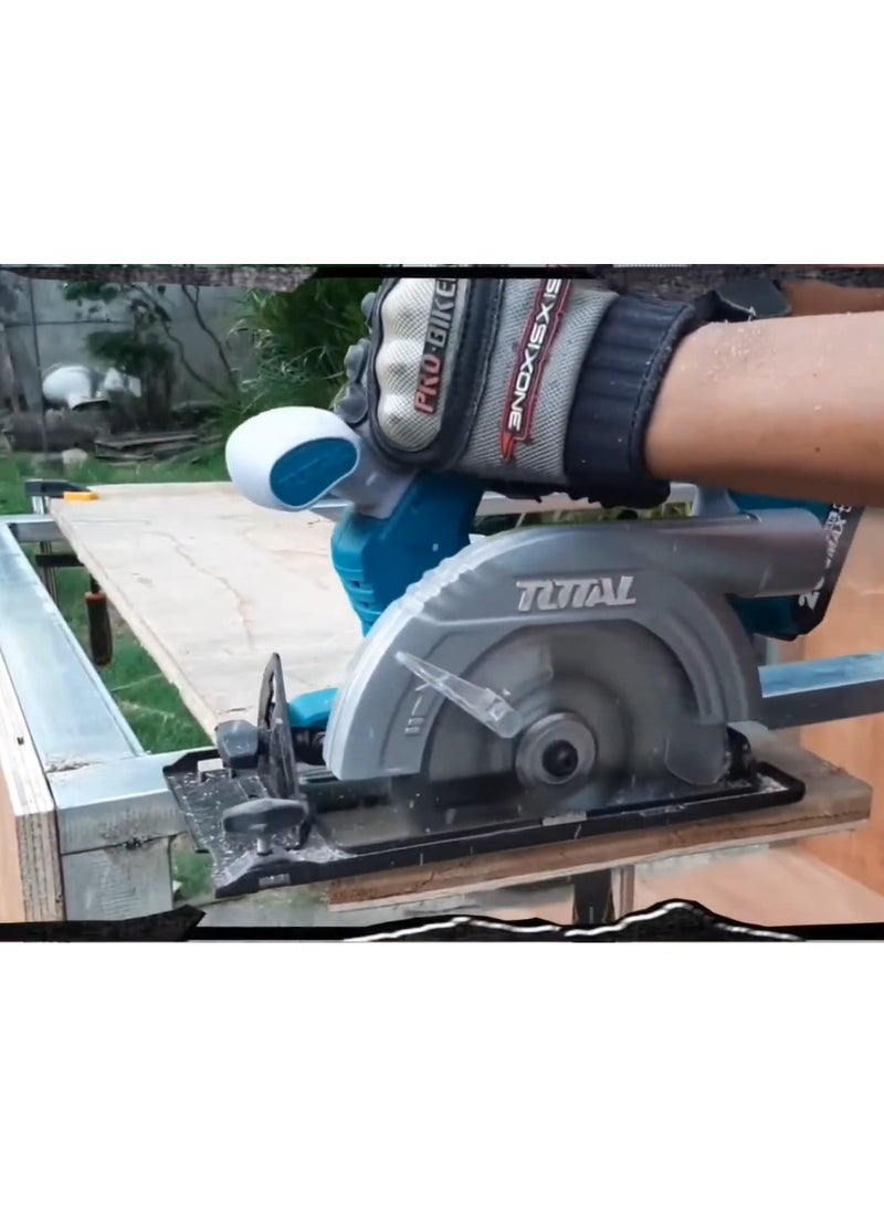 Super Total Cordless Circular Saw 185mm | 20V Brushless Motor | 4800 RPM No-Load Speed | Adjustable Cutting Depth & Bevel | Includes 185mm Blade, 4.0Ah Battery & Charger| Ideal for Woodworking