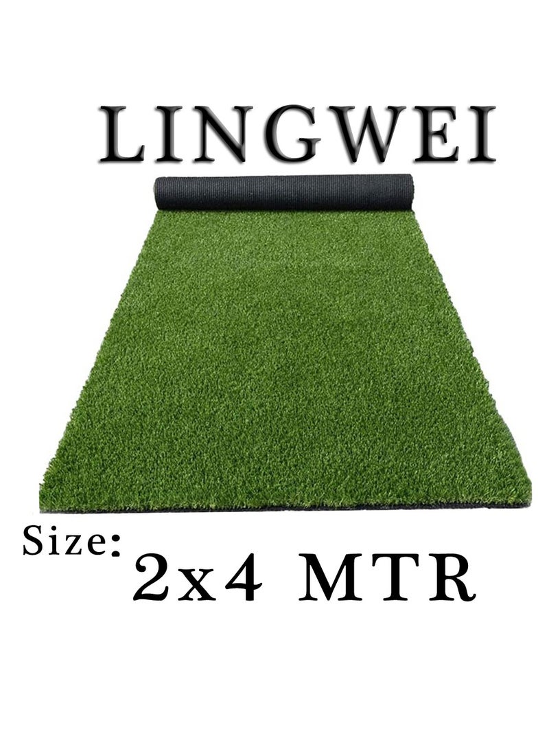 2x4 Meter Artificial Grass Carpet Green For Home Outdoor Front Backyards Garden Decoration