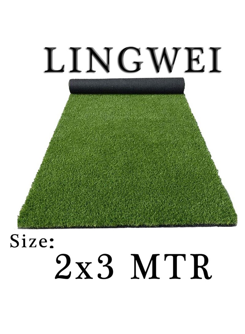 2x3 Meter Artificial Grass Carpet Green Artificial Grass Turf For Home Outdoor Front Garden Decoration Play Ground Pool Area Backyard Patio Balcony