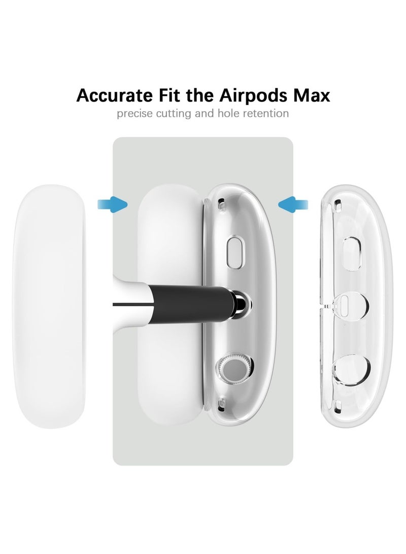 Suitable for Airpods Max Protective Cover Apple Max Earphone Shell Solid Color Silicone Soft Shell Earphone Cover Three-Piece Set