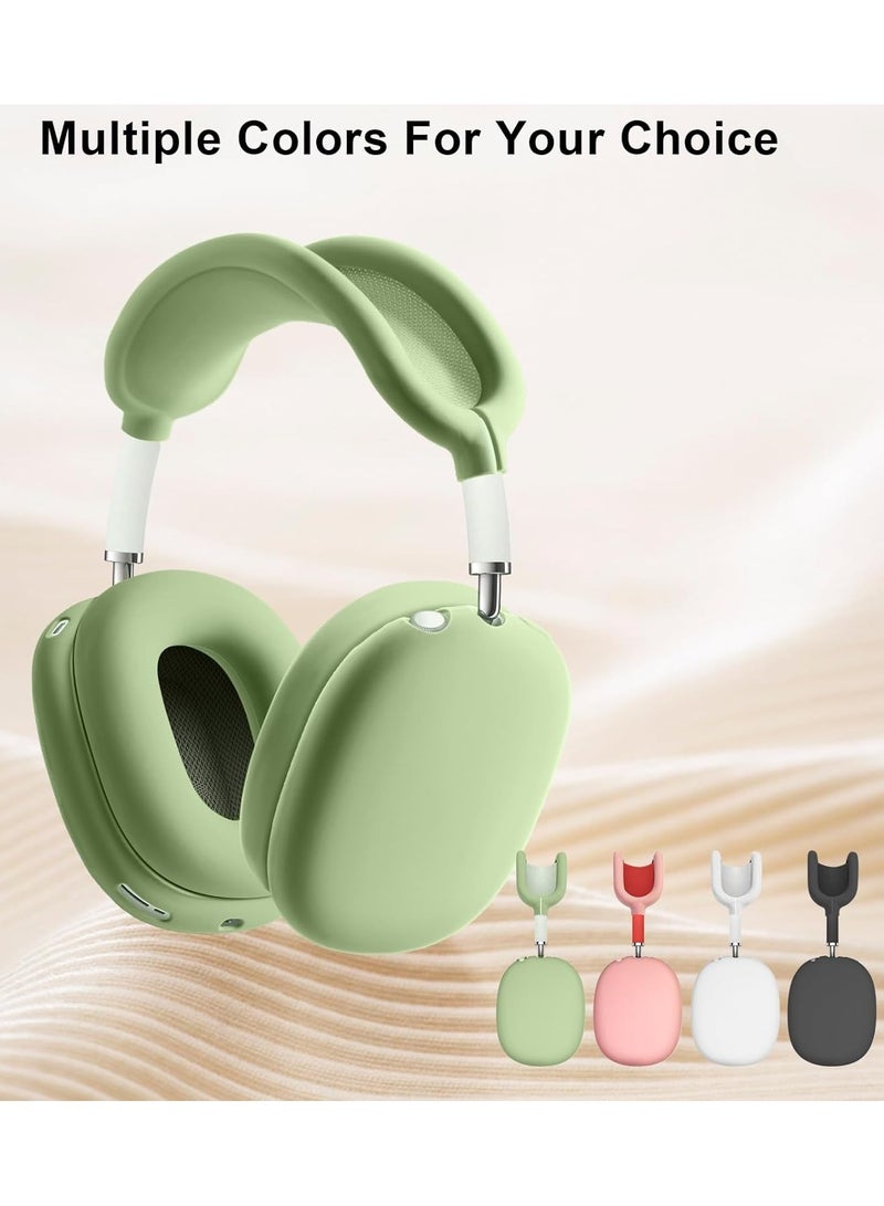 Suitable for Airpods Max Protective Cover Apple Max Earphone Shell Solid Color Silicone Soft Shell Earphone Cover Three-Piece Set