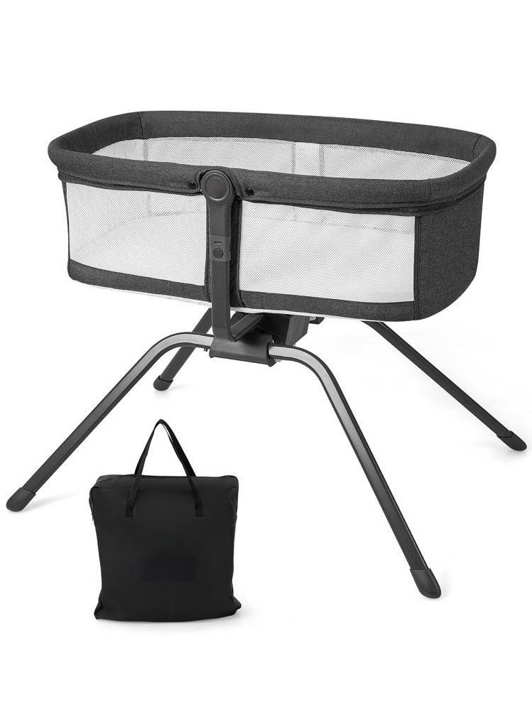 3 In 1 Rocking Bassinet & Baby Bassinet Bedside Sleeper One-Second Convert Travel Portable Bassinet Newborn Baby