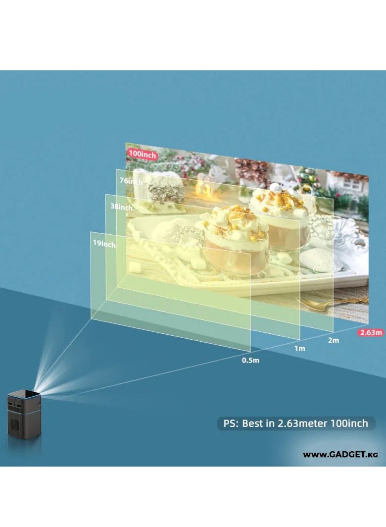Blulory D3 DLP 3D 4K Wireless BT Home Theater Video Movie Full HD 1080P DLP Smart Android Mini LED Wifi Projector