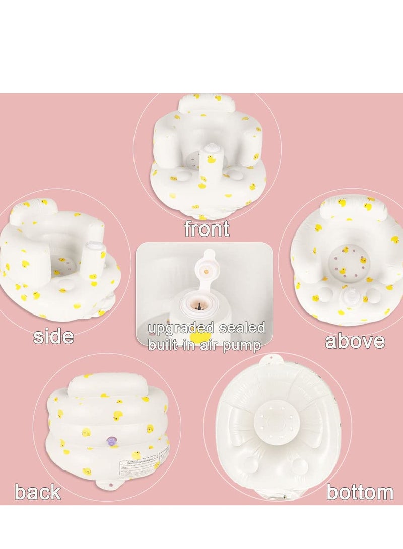 Inflatable Baby Seat, Baby Floor Seats for Babies 3-36 Months, Sit Up Chair with Built-in Air Pump, Portable Infants Back Support Seater, Sit Me Up Seat for Home, Travel