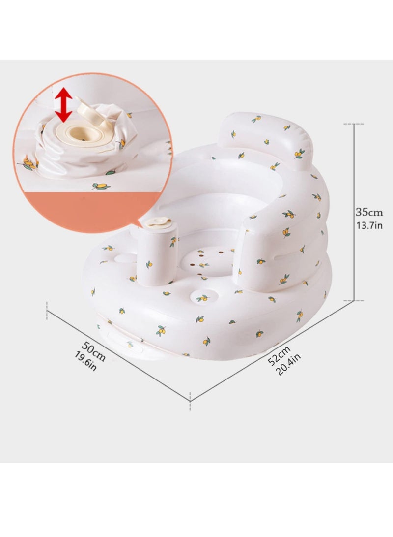 Inflatable Baby Seat, Baby Floor Seats for Babies 3-36 Months, Sit Up Chair with Built-in Air Pump, Portable Infants Back Support Seater, Sit Me Up Seat for Home, Travel