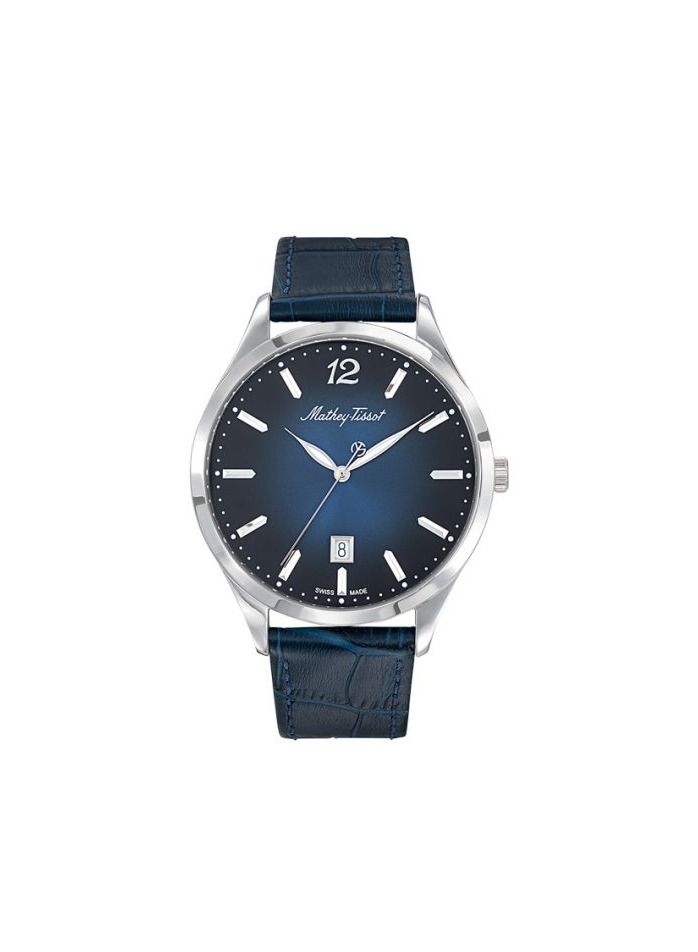 Mathey-Tissot Urban Blue Dial Blue Leather Couples's Watch H411ABU-D411ABU