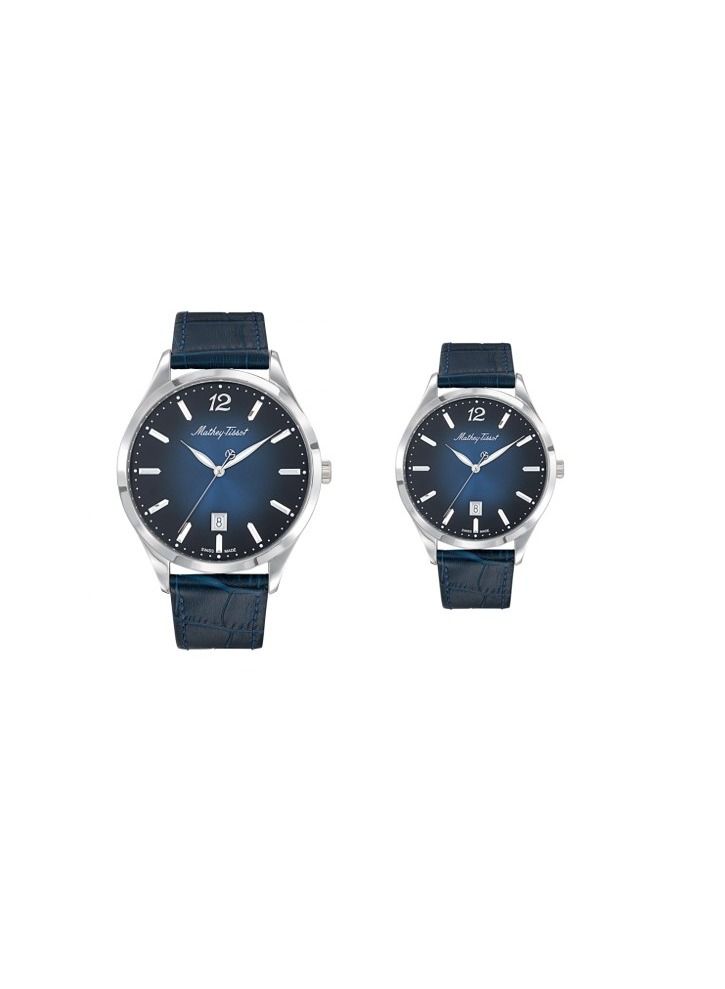 Mathey-Tissot Urban Blue Dial Blue Leather Couples's Watch H411ABU-D411ABU