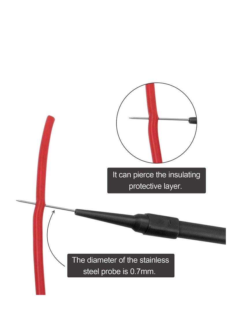 10 Pack Auto Repair Test Probe, Back Probe kit,Test Leads Probes 4mm Banana Plug,utomotive Diagnostic Test Accessories Repair Tools Needle 0.7mm (Red and Black)